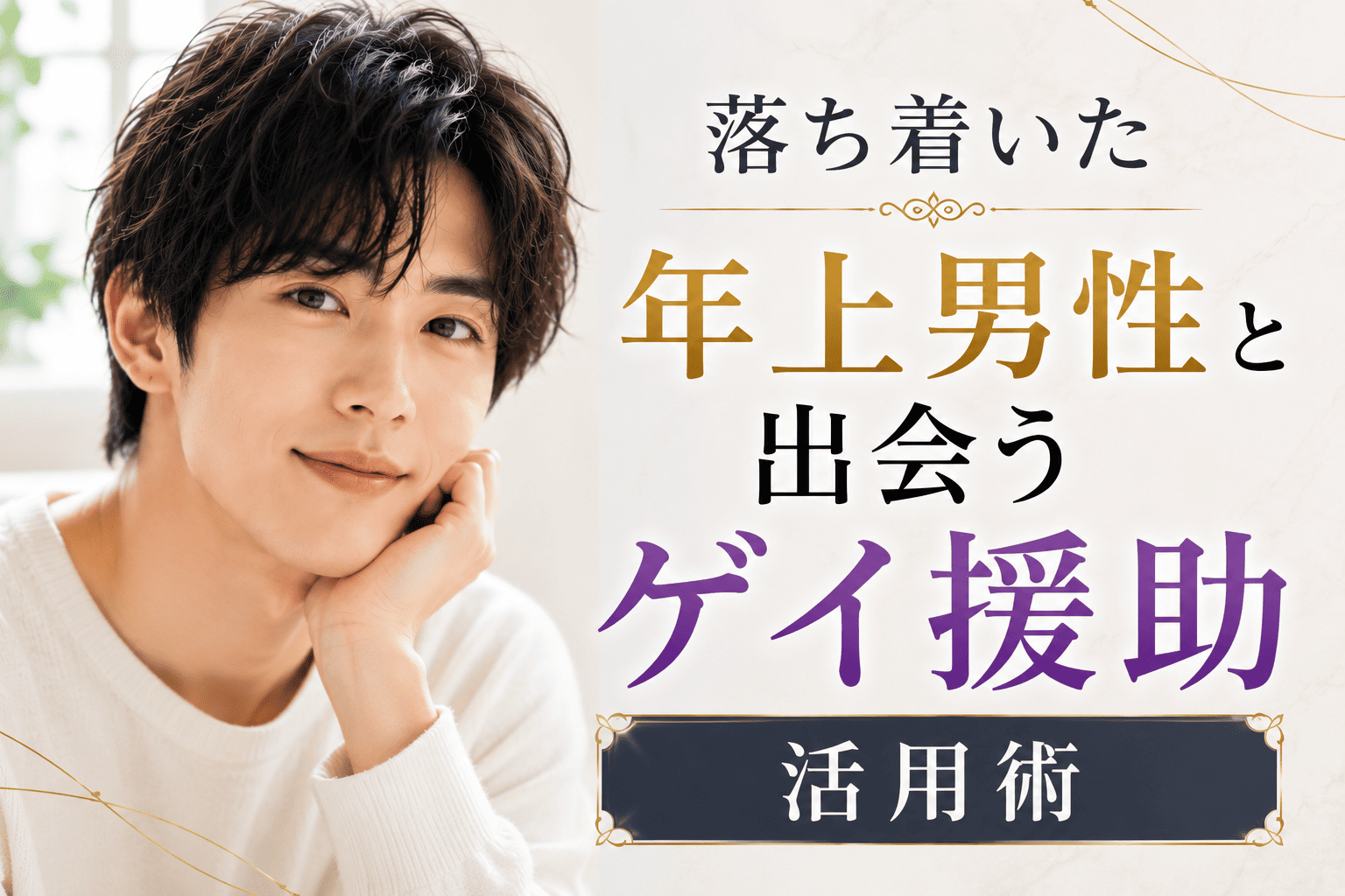 落ち着いた年上男性と出会うゲイ援助活用術